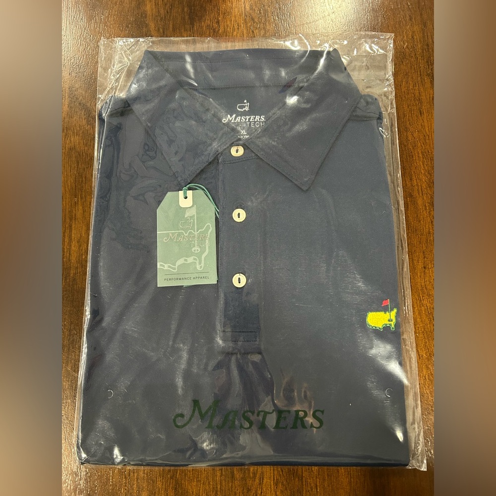 NEW 2025 Masters Tech Polo Navy Blue XL Augusta National Masters Golf Tournament
